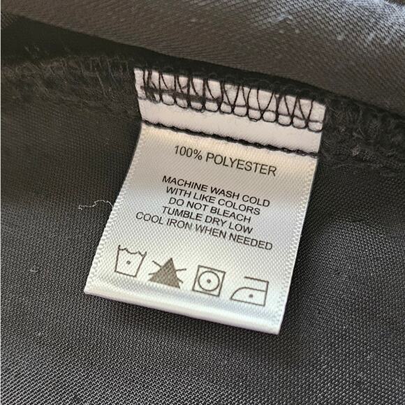 Foxcroft Long Sleeve Button Front Velvet‎ Tunic Top Women Size 16 Black Relaxed - Picture 6 of 6